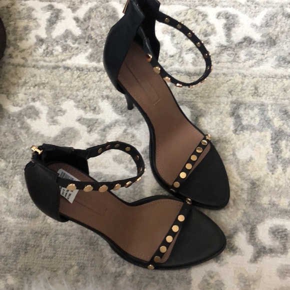 BCBGMAXAZRIA Marie black dress sandals calf leather heels - Picture 4 of 14